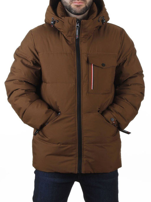 6393 BROWN Куртка мужская зимняя (200 гр. холлофайбер)