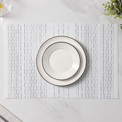 Набор салфеток сервировочных Доляна Ян, 4 шт, 3045 см, цвет белый  фото 6