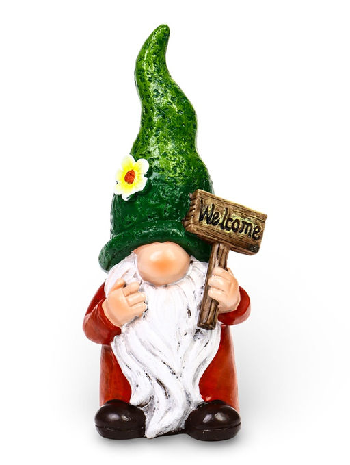 Садовая фигура 10 х 10 х 27 см "Гном Welcome"