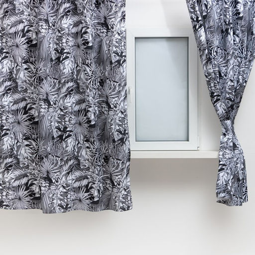 Шторы для кухни с подхватами Этель Palm leaves, 149×180 см, комплект - 2 шт.