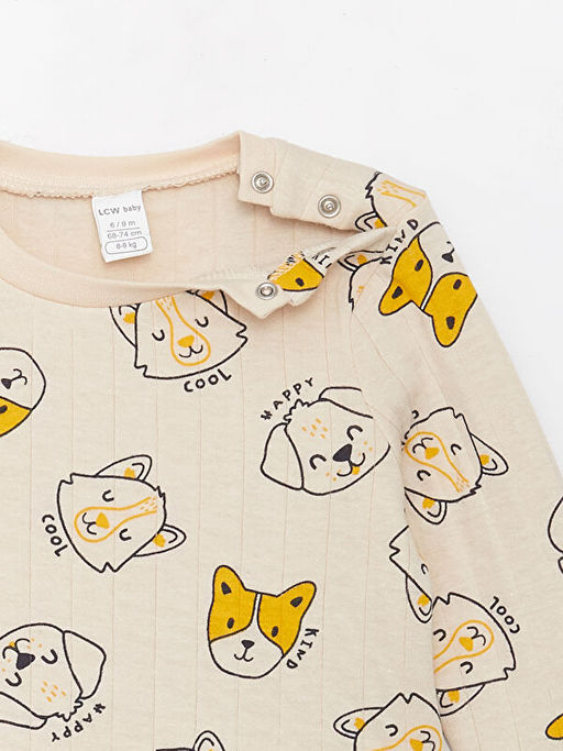 Bisiklet Yaka Uzun Kollu Desenli Erkek Bebek Pijama Tak?m? - Waikiki фото 3