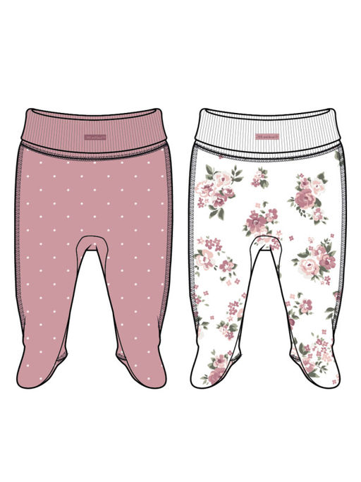 Ползунки PlayToday Flora для девочки набор 2 шт хлопок мультиколор фото 3