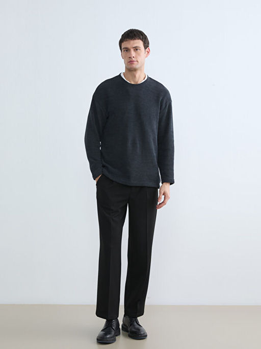 Bisiklet Yaka Erkek Triko Kazak