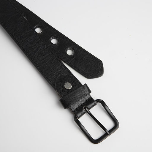 Ремень женский, ширина 3 см, люверсы, пряжка металл, винт, цвет чёрный - Simaland фото 4