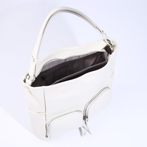 Сумка-тоут на молнии, 3 наружных кармана, цвет белый - Simaland фото 6