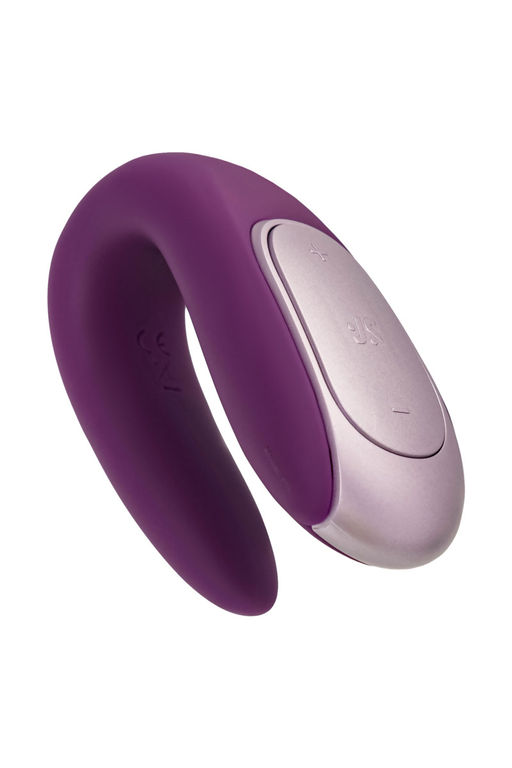 Многофункциональный стимулятор для пар Satisfyer Partner Double Fun, силикон, фиолетовый, 18 см