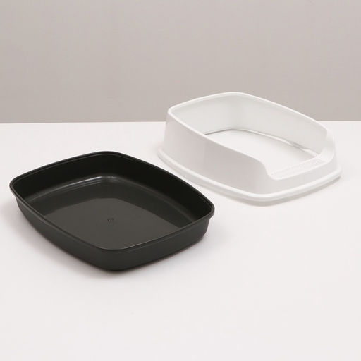 Туалет Айша S с высоким бортом, 45 х 35 х 18,5 см, серый