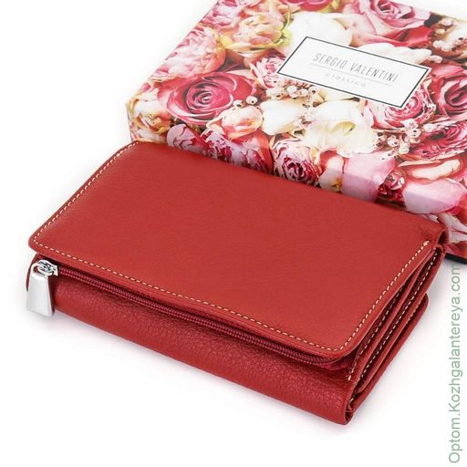 Маленький женский кожаный кошелек Sergio Valentini СВ 8093-109 фото 4
