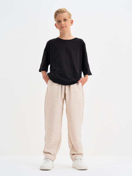 Бежевые брюки для мальчика - Kogankids фото 7