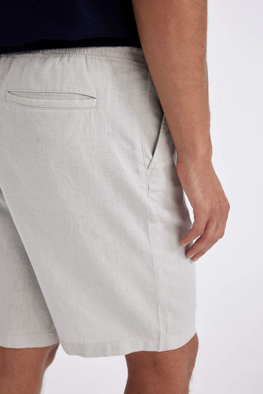 Шорты-бермуды из смесового льна Relax Fit - Defacto фото 5