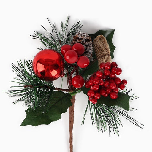Ветка декоративная новогодняя, 17×13×10 см
