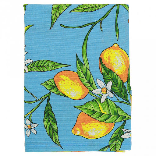 Скатерть 240х145см "Лимон, вид 4", длина стола до 200см, на 10-12 персон, рогожка (хлопок 100%) 171г/м2, упаковка классическая, пакет ПВХ 25х41см, "Домашняя мода" (Россия)