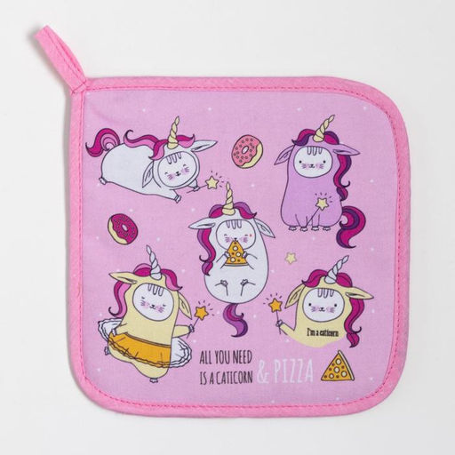 Цена за 2 шт. Набор кухонный «Caticorn» варежка-прихватка 20×28 см, прихватка 19×19 см,100% хлопок