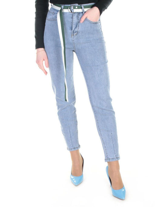 A956 LT. BLUE Джинсы-Мом женские YIYUNFENGCAI - Fashion фото 8