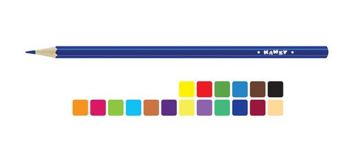 KANZY Сказочный замок Набор цветных карандашей CP-1018 заточенный 4 х 18 цв. СК/Распродажа