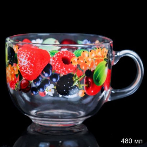 Кружка 480 мл Ягоды / 2027-Д-Ягоды /уп 12/