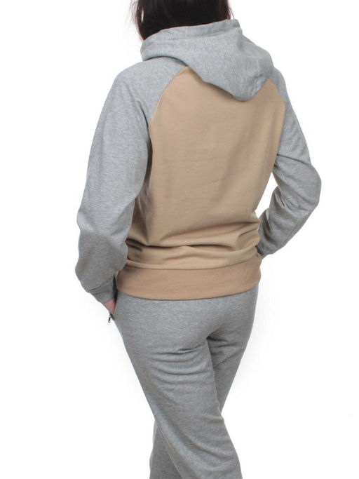NOE103 BEIGE/GRAY Костюм спортивный женский (хлопок 90%, полиэстер 10%) - Fashion фото 7