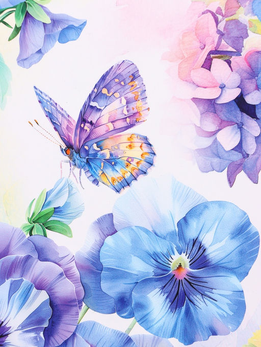 Цена за 2 шт. Пакет подарочный ламинированный вертикальный Мир фиалок, 18?22.3?10 см