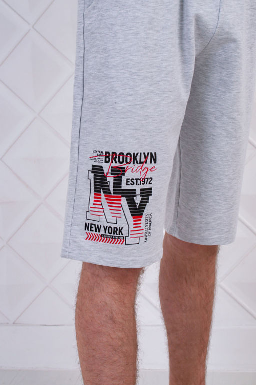 Арт. 6379 Шорты мужские 46-54 (5 шт) Цвет:серый - Идеал фото 4