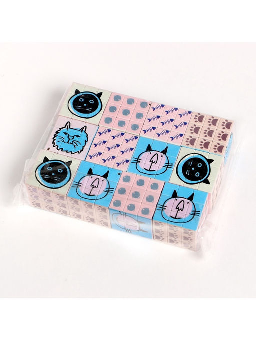 Цена за 12 шт. Кубик Рубика «Звери», игрушка механическая, 3.5 × 3.5 см, МИКС