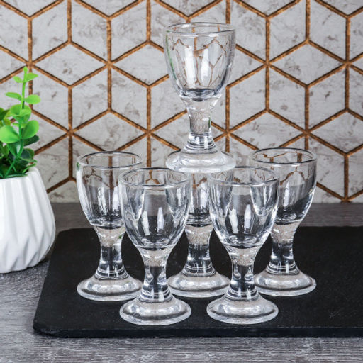 Цена за 1 шт. Рюмка 6 штук 15 мл фактурная / YT-5983-1 /уп 48/ Минзурка - Галеонтрейд фото 2