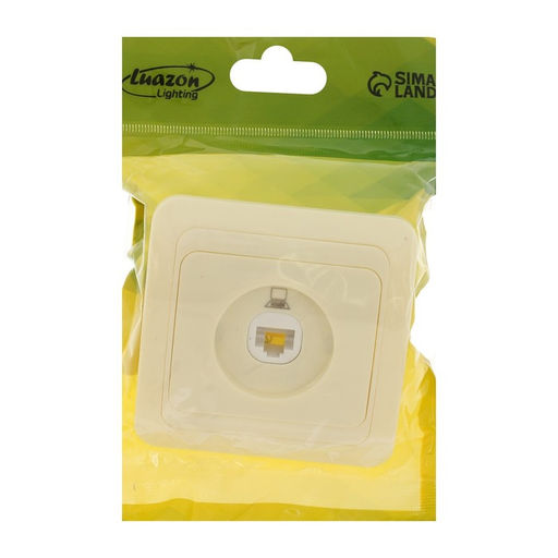 Розетка компьютерная Luazon Lighting «Орион», скрытая, IP20, одноместная, бежевая