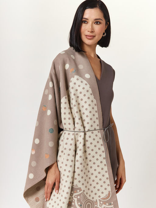 в составе ШЕРСТЬ и КАШЕМИР Большой, мягкий, теплый двусторонний палантин - Tantino фото 11