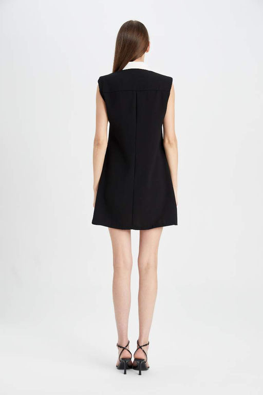 Тканое мини-платье без рукавов - Defacto фото 6