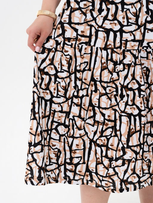 Платье хлопок 100%,бело-бежевое - Binita фото 7