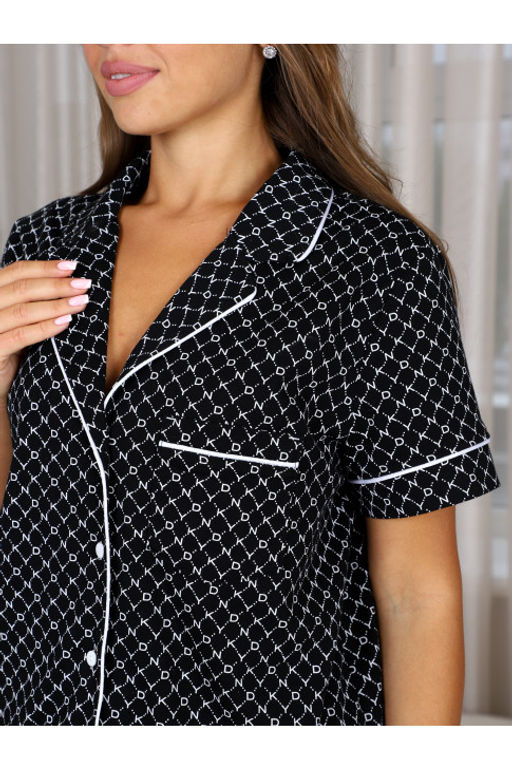 Пижама женская П-91 черный (хлопок, рр 44-54)