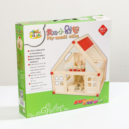 Домик кукольный с мебелью, 4 фигурки, 39 элементов