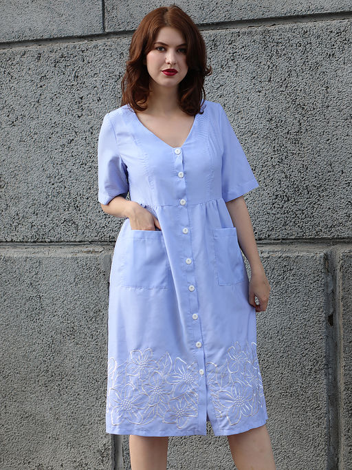 Платье летнее голубого цвета