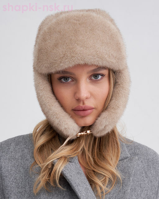 Дина экомех норка Ушанка флис (56-58)