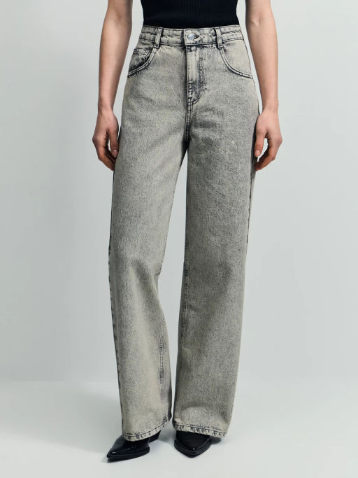 Джинсы wide leg с высокой посадкой / Zarina  фото 4