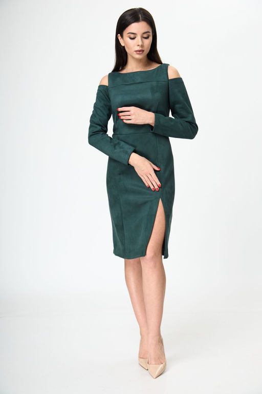 Платье ANELLI 1182 бутылочный  фото 2