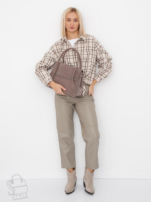 Сумка женская кожаная 2424YF apricot  Polina&Eiterou