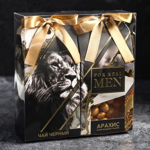 Набор For real man: чай чёрный 50 г., арахис в шоколадной глазури 100 г. - Фабрика счастья фото 6