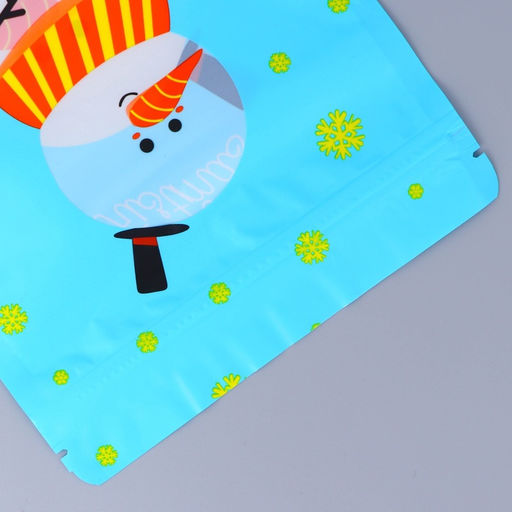 Цена за 50 шт. Пакет подарочный новогодний, с zip-lock застежкой, «Снеговик с шарфом», 16×21.5±1 см