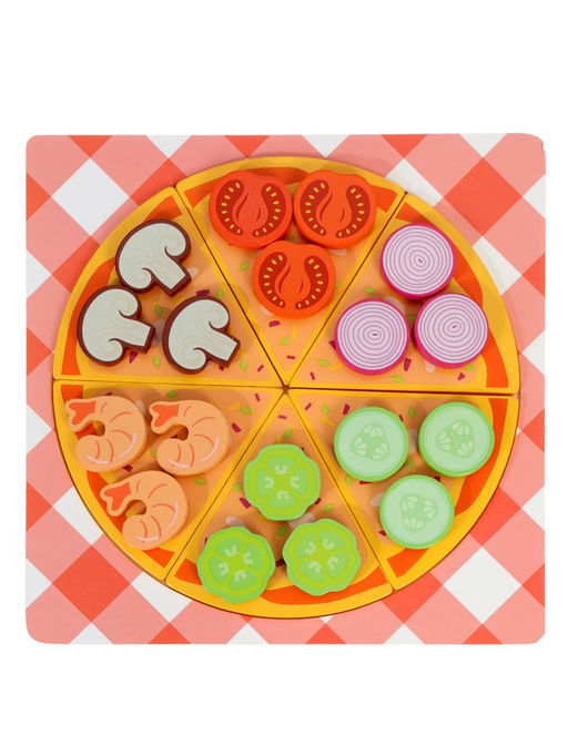 Деревянный кухонный набор - сортер «Пицца»