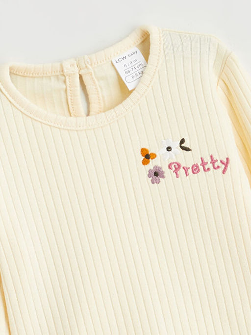 ?i?ek Nak??l? K?z Bebek Bluz ve Tayt