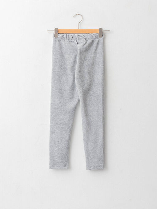 Beli Lastikli Basic Kadife K?z ?ocuk Uzun Tayt - Waikiki фото 2