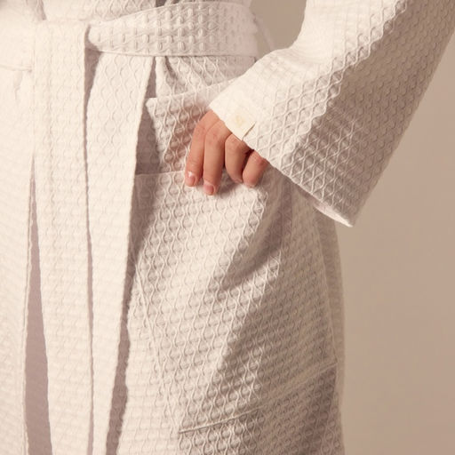 Халат вафельный женский SL HOME: Waffle «Блан де Блан», размер L, хлопок 100%, белый