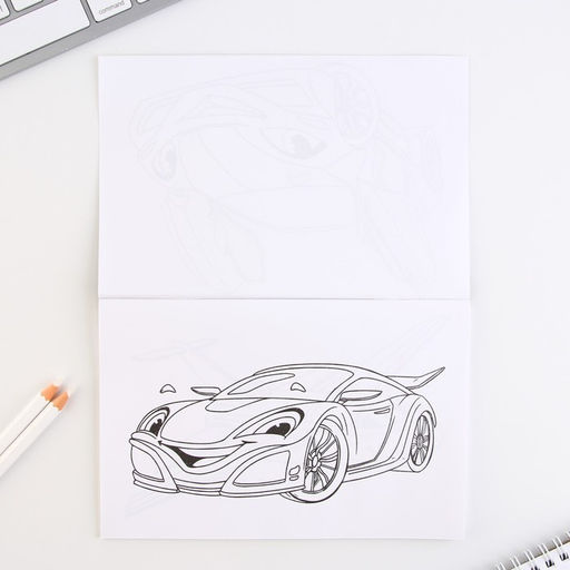 Блокнот-раскраска, трафарет, цветные мелки, линейка «23 февраля: Для будущего защитника»