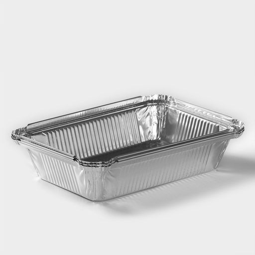Цена за 2 шт. Формы для выпечки и запекания Доляна, набор 3 шт., 780 мл, 2114.75 см, фольга, серебристые  фото 3