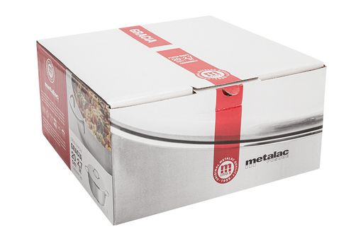 Кастрюля-сотейник Грация, 20 см, 2,7 л, крышка металлическая - Metalac фото 4