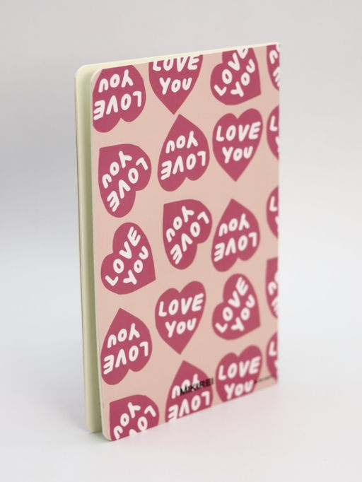 Блокнот (А5) "Love writings hearts", pink (14.5х21 см)