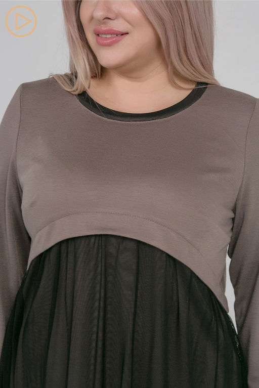 Туника Luxury Moda 1158 коричневый