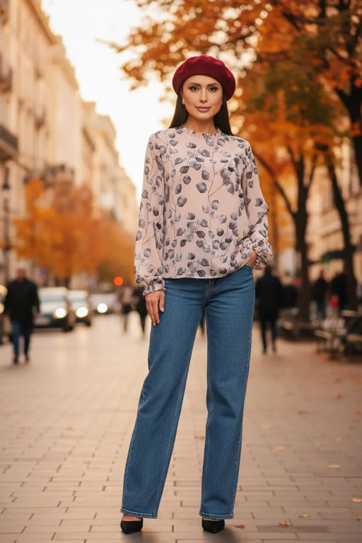 Блуза Волшебный шифон (пудра)