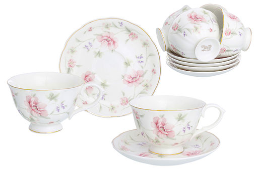 Чайн. набор 12 пр. 250 мл Диана чашка на ножке - Elan gallery фото 5