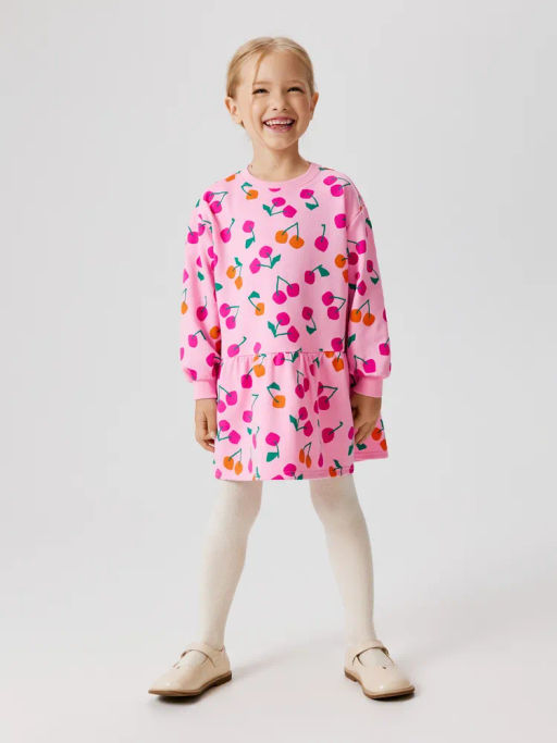 ACOOLA / Платье детское для девочек Halo розовый принт  фото 3